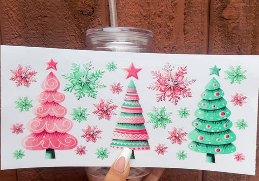 🎄 16-24 oz.Whimsical Christmas Tree Cup