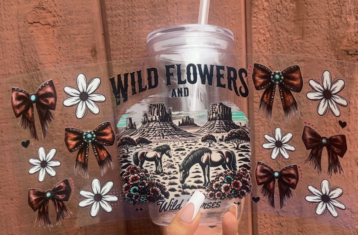 π 16-24 oz. Wild Flowers & Wild Horses Cup