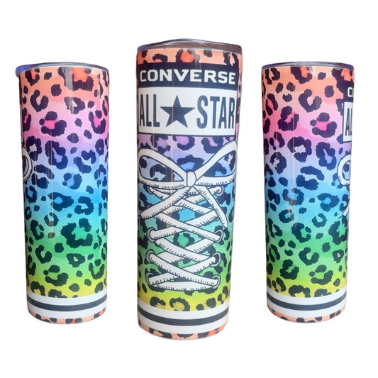 20 oz. Converse Rainbow Leopard Tumbler