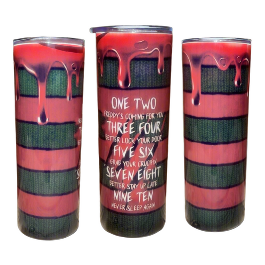 20 oz. Freddy Krueger Horror Tumbler
