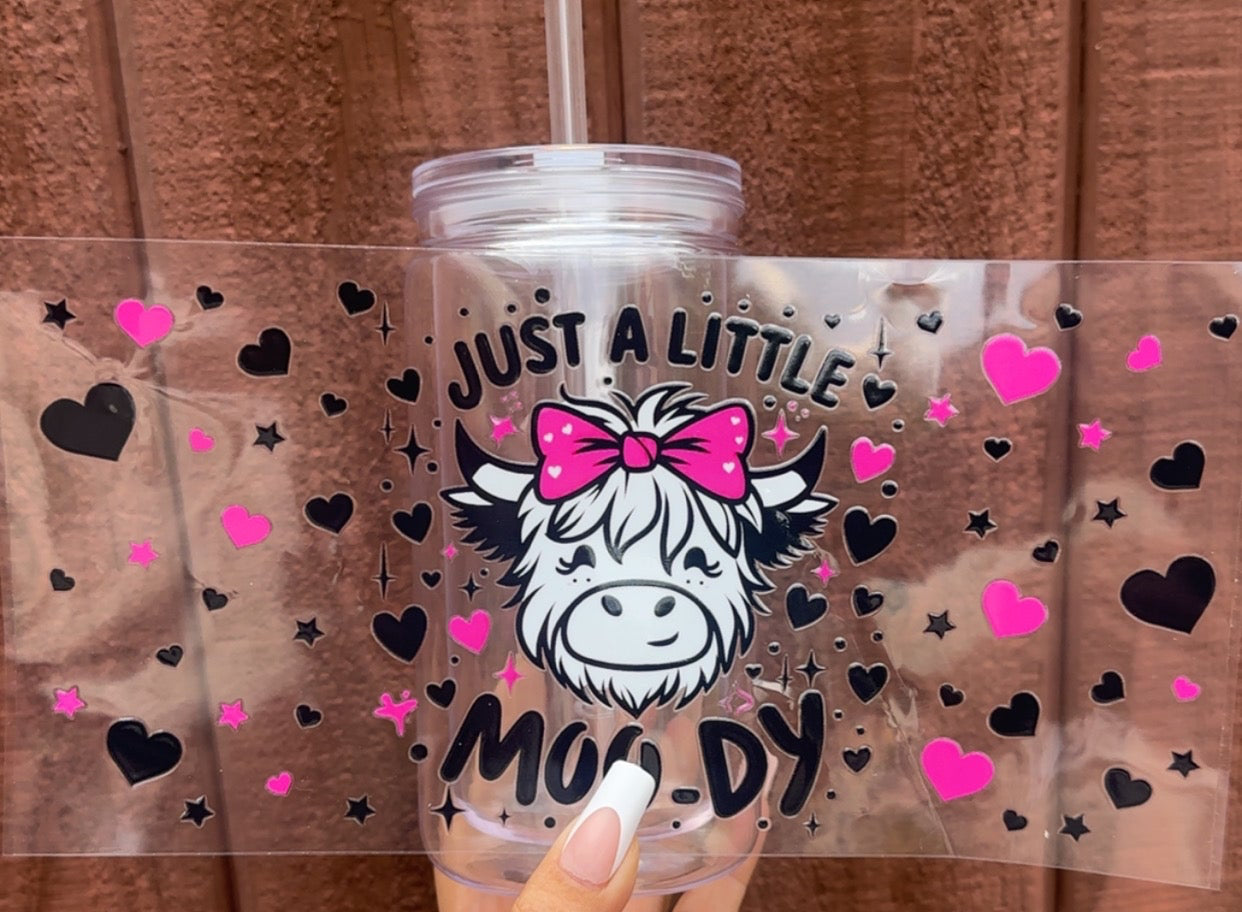 💖 16-24 oz. “Just a Little Moo-dy” Cup