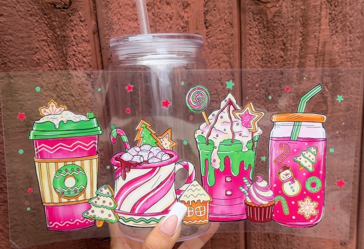 🍭 16 oz.Festive Holiday Drink Cup