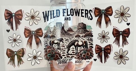 🐎 16-24 oz. Wild Flowers & Wild Horses Cup