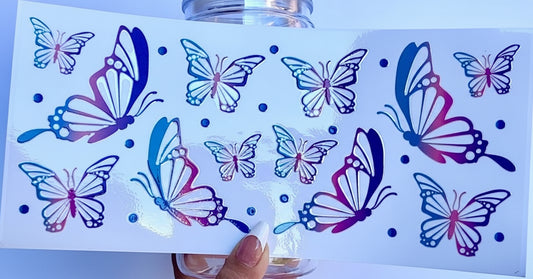 🦋 16-24 oz. Iridescent Butterfly Bloom Cup