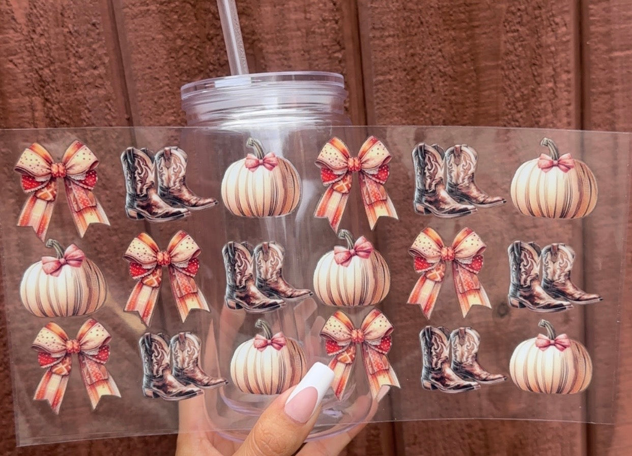 16-24 oz. Boots, Bows & Pumpkins Fall Cup