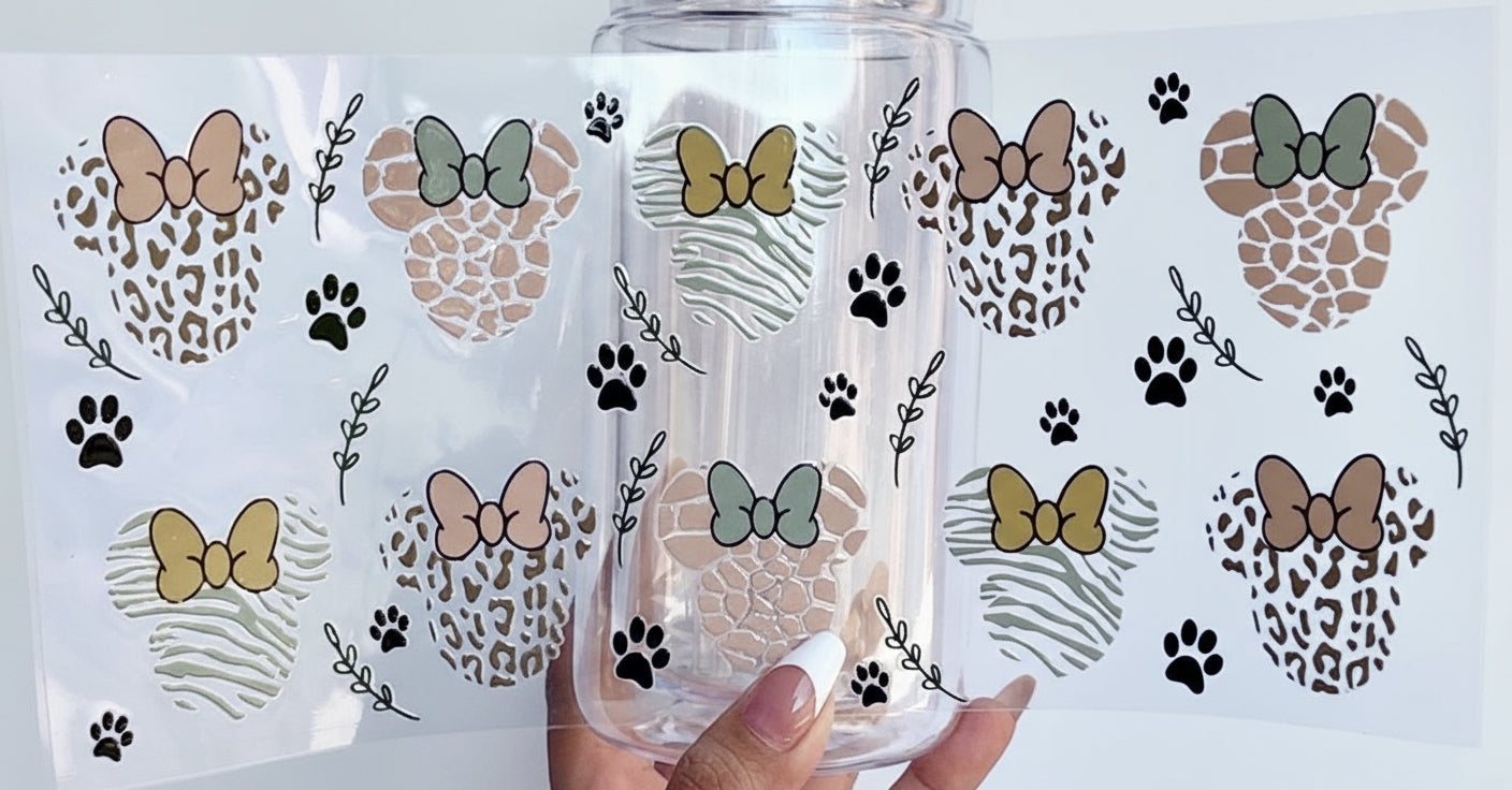 🐾🎀 Animal Print Bow Ears Cup