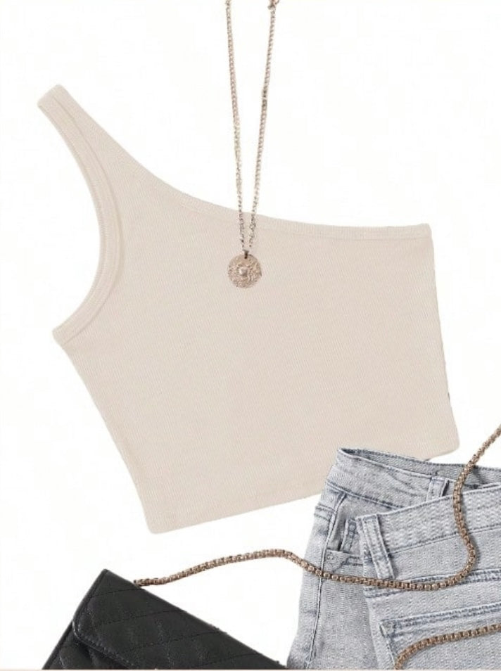 One Shoulder Crop