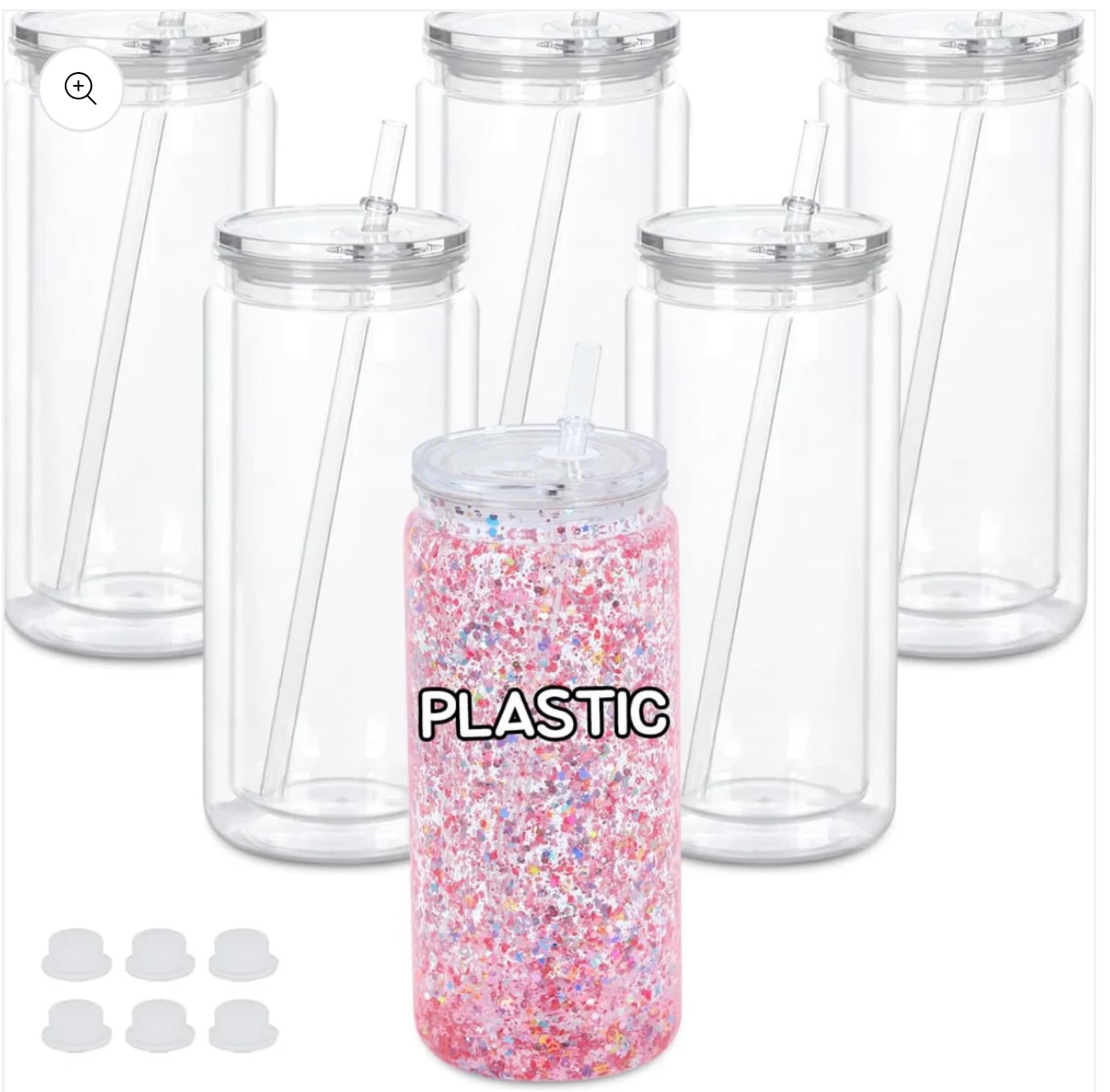 20 oz Acrylic Snowglobe Tumbler