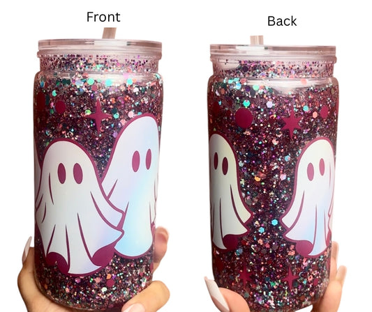16 oz. Glitter Ghost Cup